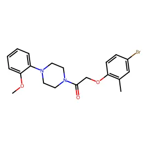 2-(4-Bromo-2-methylphenoxy)-1-[4-(2-methoxyphenyl)piperazin-1-yl]ethanone structure