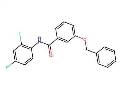 3-(benzyloxy)-N-(2,4-difluorophenyl)benzamide structure