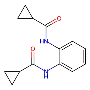 N-[2-(cyclopropanecarbonylamino)phenyl]cyclopropanecarboxamide structure