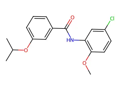 N-(5-chloro-2-methoxyphenyl)-3-propan-2-yloxybenzamide structure