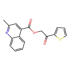 2-Oxo-2-(2-thienyl)ethyl 2-methyl-4-quinolinecarboxylate structure