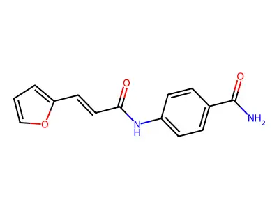 4-[[(E)-3-(furan-2-yl)prop-2-enoyl]amino]benzamide structure