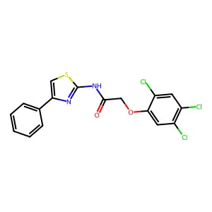 N-(4-phenyl-1,3-thiazol-2-yl)-2-(2,4,5-trichlorophenoxy)acetamide structure