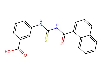3-{[(1-Naphthoylamino)carbothioyl]amino}benzoic acid structure