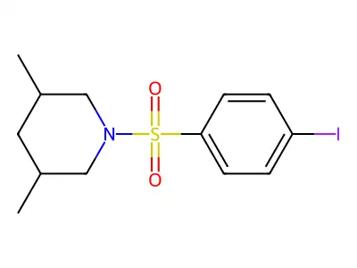 1-[(4-Iodophenyl)sulfonyl]-3,5-dimethylpiperidine structure