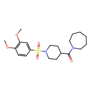 Azepan-1-yl-[1-(3,4-dimethoxyphenyl)sulfonylpiperidin-4-yl]methanone structure