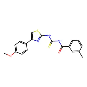 N-[[4-(4-methoxyphenyl)-1,3-thiazol-2-yl]carbamothioyl]-3-methylbenzamide structure