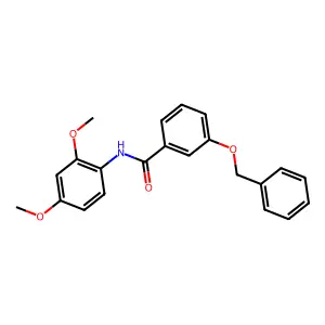 N-(2,4-dimethoxyphenyl)-3-phenylmethoxybenzamide structure