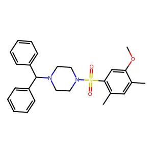1-(Diphenylmethyl)-4-(5-methoxy-2,4-dimethylbenzenesulfonyl)piperazine structure