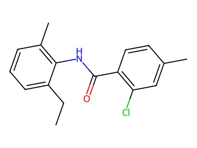 2-chloro-N-(2-ethyl-6-methylphenyl)-4-methylbenzamide structure