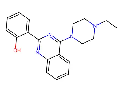 2-[4-(4-Ethylpiperazin-4-ium-1-yl)quinazolin-2-yl]phenolate structure