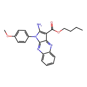 butyl 2-amino-1-(4-methoxyphenyl)-1H-pyrrolo[2,3-b]quinoxaline-3-carboxylate structure