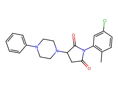 1-(5-Chloro-2-methylphenyl)-3-(4-phenylpiperazin-1-yl)pyrrolidine-2,5-dione structure