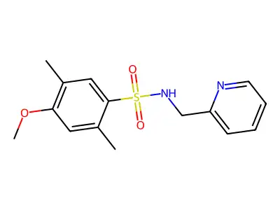 4-methoxy-2,5-dimethyl-N-(2-pyridinylmethyl)benzenesulfonamide structure