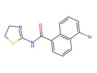 5-bromo-N-(4,5-dihydro-1,3-thiazol-2-yl)-1-naphthamide structure
