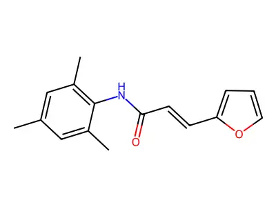 (2E)-3-(furan-2-yl)-N-(2,4,6-trimethylphenyl)prop-2-enamide structure