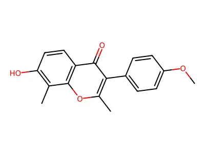 7-Hydroxy-3-(4-methoxyphenyl)-2,8-dimethylchromen-4-one structure