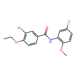 3-bromo-N-(5-chloro-2-methoxyphenyl)-4-ethoxybenzamide structure