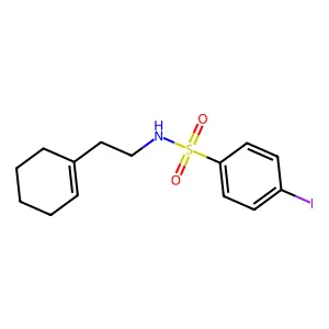N-[2-(cyclohex-1-en-1-yl)ethyl]-4-iodobenzene-1-sulfonamide structure