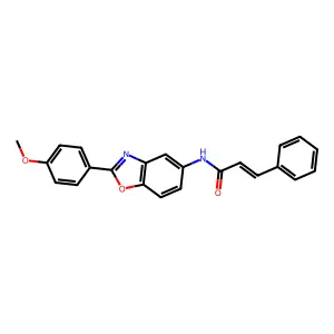 (E)-N-[2-(4-methoxyphenyl)-1,3-benzoxazol-5-yl]-3-phenylprop-2-enamide structure