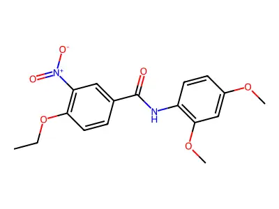 N-(2,4-dimethoxyphenyl)-4-ethoxy-3-nitrobenzamide structure