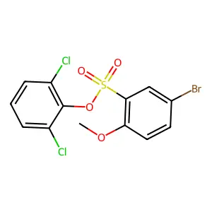 2,6-Dichlorophenyl 5-bromo-2-methoxybenzenesulfonate structure
