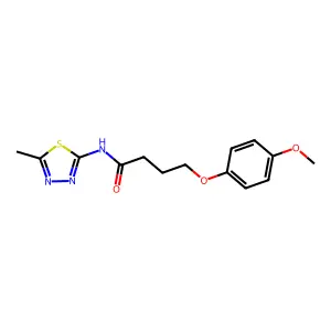 4-(4-methoxyphenoxy)-N-(5-methyl-1,3,4-thiadiazol-2-yl)butanamide structure
