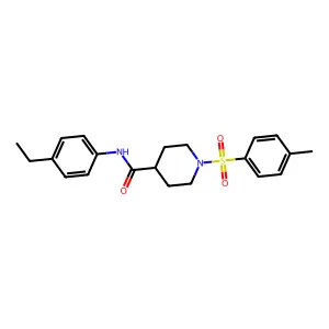 N-(4-ethylphenyl)-1-(4-methylphenyl)sulfonylpiperidine-4-carboxamide structure