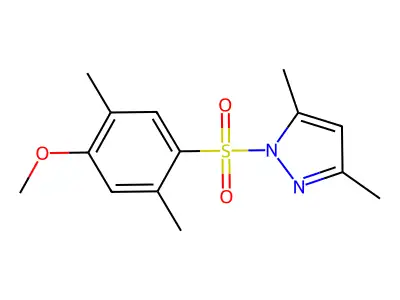 1-[(4-Methoxy-2,5-dimethylphenyl)sulfonyl]-3,5-dimethylpyrazole structure