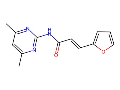 (E)-N-(4,6-dimethylpyrimidin-2-yl)-3-(furan-2-yl)prop-2-enamide structure