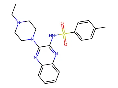 N-[3-(4-ethylpiperazin-1-yl)quinoxalin-2-yl]-4-methylbenzenesulfonamide structure