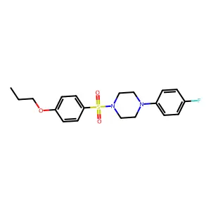 1-(4-Fluorophenyl)-4-(4-propoxyphenyl)sulfonylpiperazine structure