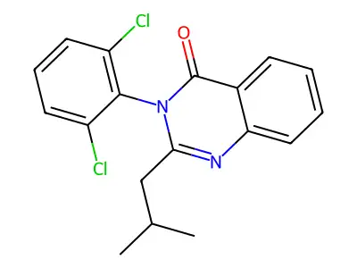 3-(2,6-Dichlorophenyl)-2-(2-methylpropyl)quinazolin-4-one structure
