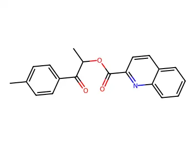 1-(4-Methylphenyl)-1-oxopropan-2-yl quinoline-2-carboxylate structure