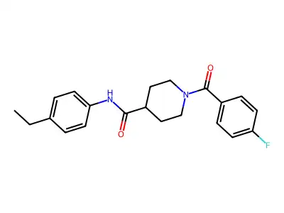 N-(4-ethylphenyl)-1-(4-fluorobenzoyl)piperidine-4-carboxamide structure