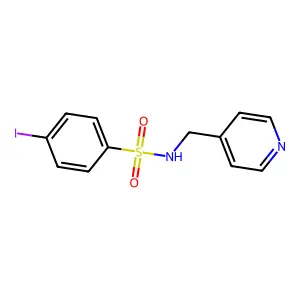 4-iodo-N-(pyridin-4-ylmethyl)benzenesulfonamide structure