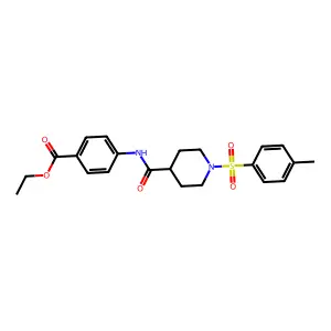Ethyl 4-(1-tosylpiperidine-4-carboxamido)benzoate structure