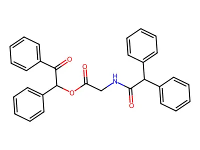 2-oxo-1,2-diphenylethyl N-(diphenylacetyl)glycinate structure