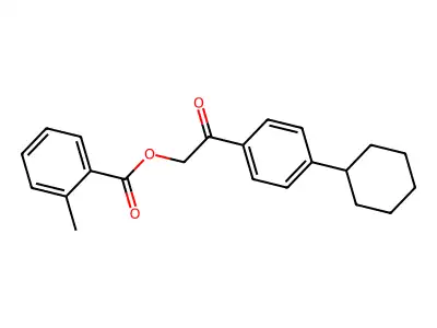 2-(4-Cyclohexylphenyl)-2-oxoethyl 2-methylbenzoate structure