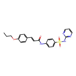 (2E)-3-(4-propoxyphenyl)-N-[4-(pyrimidin-2-ylsulfamoyl)phenyl]prop-2-enamide structure