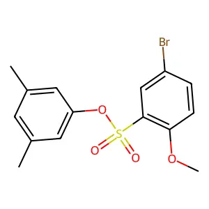 3,5-Dimethylphenyl 5-bromo-2-methoxybenzenesulfonate structure