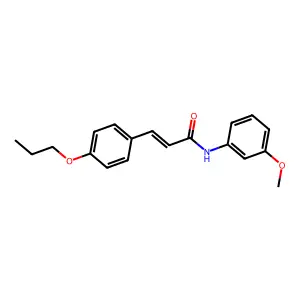 (2E)-N-(3-methoxyphenyl)-3-(4-propoxyphenyl)prop-2-enamide structure
