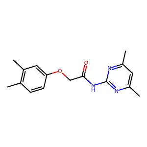 2-(3,4-dimethylphenoxy)-N-(4,6-dimethylpyrimidin-2-yl)acetamide structure