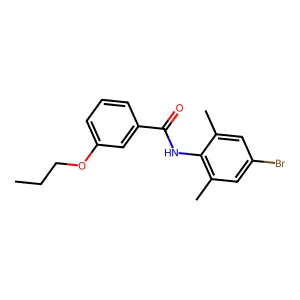 N-(4-bromo-2,6-dimethylphenyl)-3-propoxybenzamide structure