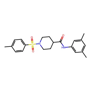 N-(3,5-dimethylphenyl)-1-(4-methylphenyl)sulfonylpiperidine-4-carboxamide structure