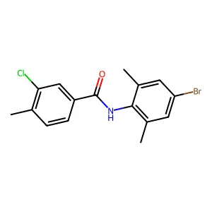 N-(4-bromo-2,6-dimethylphenyl)-3-chloro-4-methylbenzamide structure