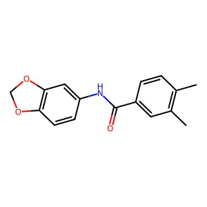 N-(1,3-benzodioxol-5-yl)-3,4-dimethylbenzamide structure