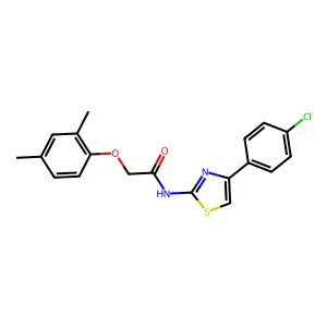 N-[4-(4-chlorophenyl)-1,3-thiazol-2-yl]-2-(2,4-dimethylphenoxy)acetamide structure
