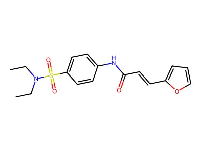 (E)-N-[4-(diethylsulfamoyl)phenyl]-3-(furan-2-yl)prop-2-enamide structure