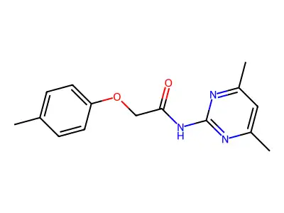 N-(4,6-dimethylpyrimidin-2-yl)-2-(4-methylphenoxy)acetamide structure